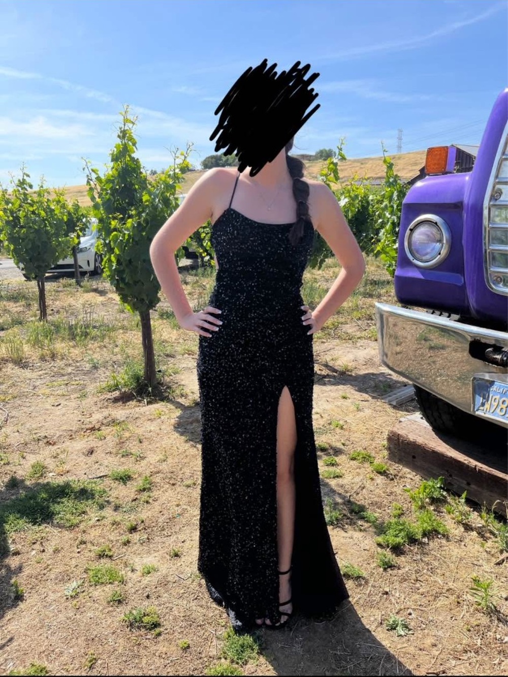 Black sparkly Prom dress